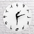 thumbnail image 3 of Creative Mute Decorative Yoga Wall Clock Living Room Decorative Wall Clock, 3 of 7