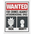 thumbnail image 4 of Rick And Morty Mens Wanted Poster T-Shirt, 4 of 5