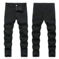 thumbnail image 2 of HXWCHs Slim Fit High Street Fashion Distressed Denim Jeans for Boys Comfortable Stretch Casual Long Trousers Kids Spring Autumn Wear 9-10 Years Black, 2 of 8