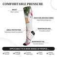 thumbnail image 3 of Lsque Christmas Gingerbread Cookies Pattern Sport Compression Socks for Men & Women 15-20 mmHg Knee High Nurse Pregnant Running Medical and Travel Athletic, 3 of 6