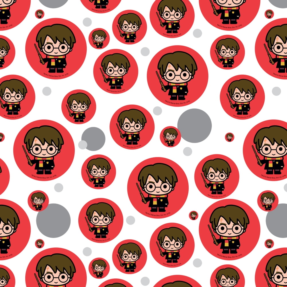 Harry Potter Cute Chibi Character Premium Gift Wrap Wrapping Paper Roll