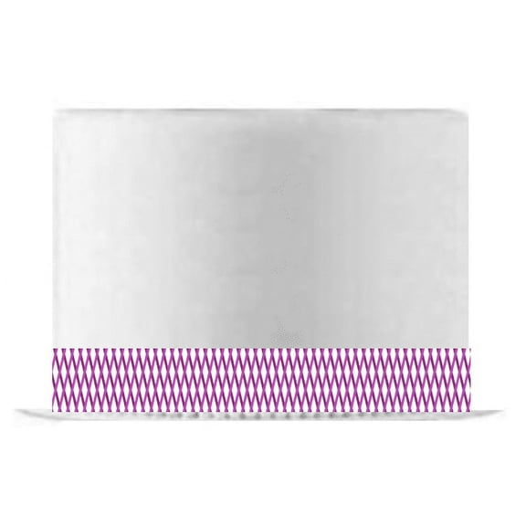 Purple and White Diamonds Edible Cake Decoration Ribbon -6 Slim Strips