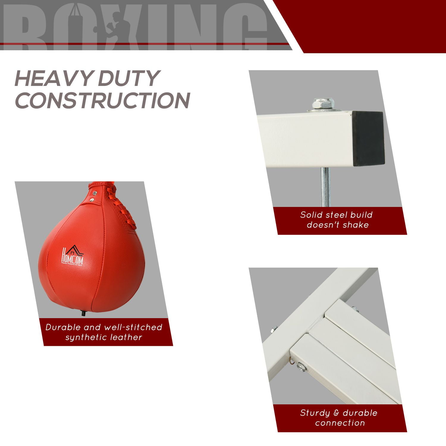 Dranite 2 in 1 Heavy Duty Punching Bag Stand, Height Adjustable with Weighted Base & Speed Bag for Home Gym