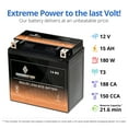 thumbnail image 6 of Chrome Battery YTX14-BS (14-BS 12 Volt,12 Ah, 200 CCA) Motorcycle Battery for Suzuki 1100cc Gsx1100g, Years (1991 - 1993), 6 of 8