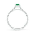 thumbnail image 2 of Angara Natural 0.5 Ct. Emerald with Diamond Halo Ring in 14K White Gold for Women (Ring Size: 3.5), 2 of 9