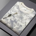 thumbnail image 4 of Rggeeun Mens Tshirts Tie-Dye Pattern Short Sleeve Crew Neck Loose Fit Soft Breathable for Summer Daily Wear Fashion Shirts,Beige,L, 4 of 5