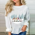 thumbnail image 3 of MIUOWANP Women's Long Sleeve Tops Christmas Fashion Women's Casual Long Sleeve Printed Ladies Sweatshirts Tops, 3 of 4