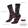 thumbnail image 2 of Yiaed Rainbow Jellyfishes Print Great elasticity Crew Socks Sports socks for Men and Women, 2 of 5