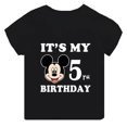 thumbnail image 3 of Ropa infantil con estampado de Mickey Mouse de Disney, es mi cumpleaños de 1, 2, 3, 4, 5, 6, 7, 8 y 9 años, camisetas para niños y niñas, lindas camisetas para bebés y niños, 3 of 5