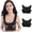 Black, variant on ATENAR Wireless Bras for Women,Womens Bras,Breathable,Comfort Fit,Solid,Nylon,Spandex,Gray,M(US:6)