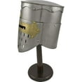 thumbnail image 4 of Templar Crusader Knight Armor Helmet Steel Knights Templar Crusader Helmet Medieval Armor, Silver, 4 of 4