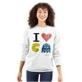thumbnail image 3 of Pixelized Retro Game I Heart PACMAN Unisex Plus Size Sweatshirt Brisco Brands 2X, 3 of 5