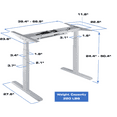 thumbnail image 2 of Star Ergonomics - 3 Stage Dual Motor Electric Sit-Stand Desk Frame (SE07E1FW), 2 of 5