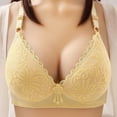 thumbnail image 3 of Sngxgn Double S upport Wireless Bra, Lace Bra with Stay-in-Place Straps, Full-Coverage Wirefree Bra(Gold,80), 3 of 3