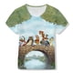 thumbnail image 1 of Serie de Disney Winnie The Pooh, novedad de verano, camiseta de dibujos animados para niños, camiseta informal de moda, camiseta rosa para niño y niña, camiseta para bebé Unisex100 Gao Jinjia LED, 1 of 2