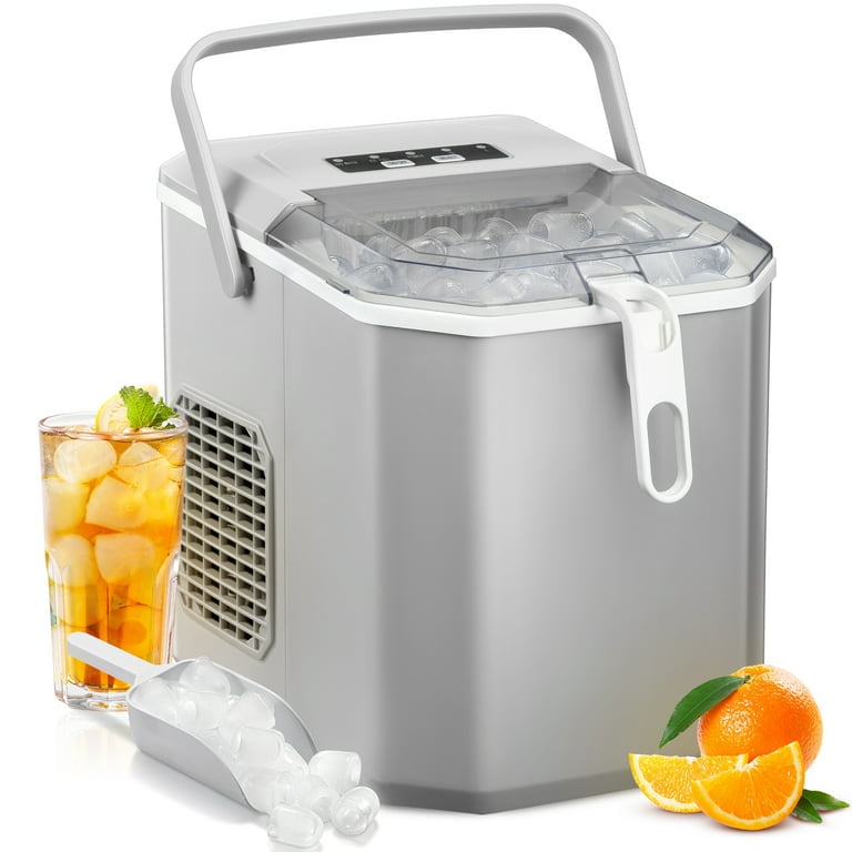 AGLUCKY Ice Makers Countertop, Ice Machine with Handle, 26Lbs in 24Hrs
