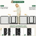 thumbnail image 6 of Yaheetech 24.2″ Tall 6 Panels Metal Dog Playpen for Exercise Outdoor Indoor Fence, Black, 6 of 7