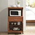 thumbnail image 3 of Pemberly Row Microwave Kitchen Cart in Cherry, 3 of 5