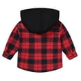 thumbnail image 3 of Generic Coat for Kids Winter Boys Girls Big Spring Fall Classic Plaid Buttons Hooded Shirt Jackets for Fashion Casual Cozy Travel Jacket(3-4 Years,Red), 3 of 8