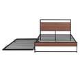 thumbnail image 4 of Dasun Full Size Metal Platform Bed Frame with Trundle, USB Ports and Slat Support ,No Box Spring Needed Black, 4 of 5