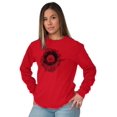 thumbnail image 3 of Whale Compass Free Spirit Animal Women's Long Sleeve T Shirt Brisco Brands S, 3 of 6