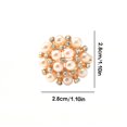 thumbnail image 2 of Sonducket Bufanda anillo perla diseño Simple todo-fósforo flor Vintage moda decorativa joyería multiusos chal Pin regalo del Día de San Valentín Accesorios de disfraces Oro, 2 of 6