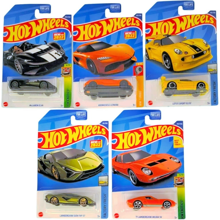 Hot Wheels ミニカーセット 多数 Hot Wheels 2022 Exotics Super Car Set of 5 Diecast Vehicles L2593