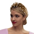 thumbnail image 2 of Serre-tête Perle Noué Rétro Nœud Moyen en Velours Accessoire pour Cheveux, 2 of 6