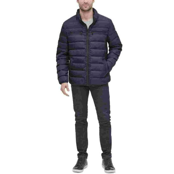 Cole Haan Men's Quilted Zip-Front Jacket Navy M B4HP $395