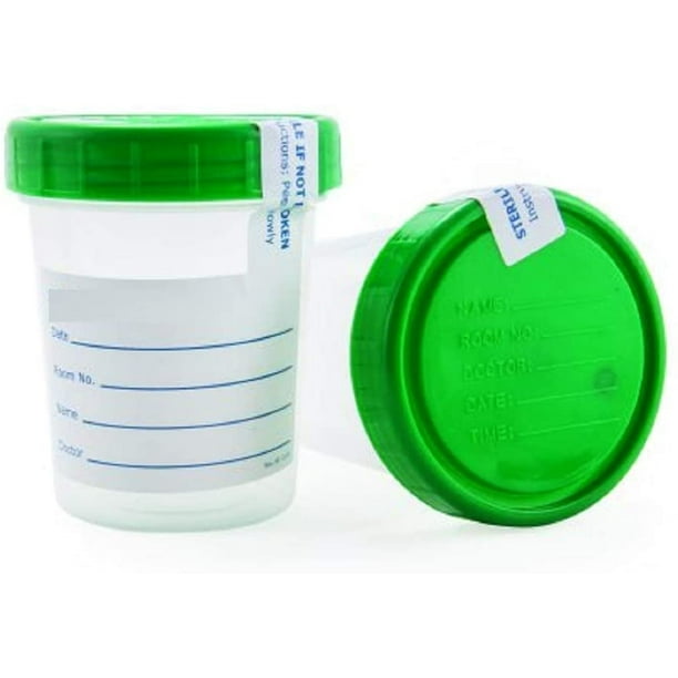 AMZ Pack of 100 Sterile Specimen Cups 4 oz Urine Specimen Collection