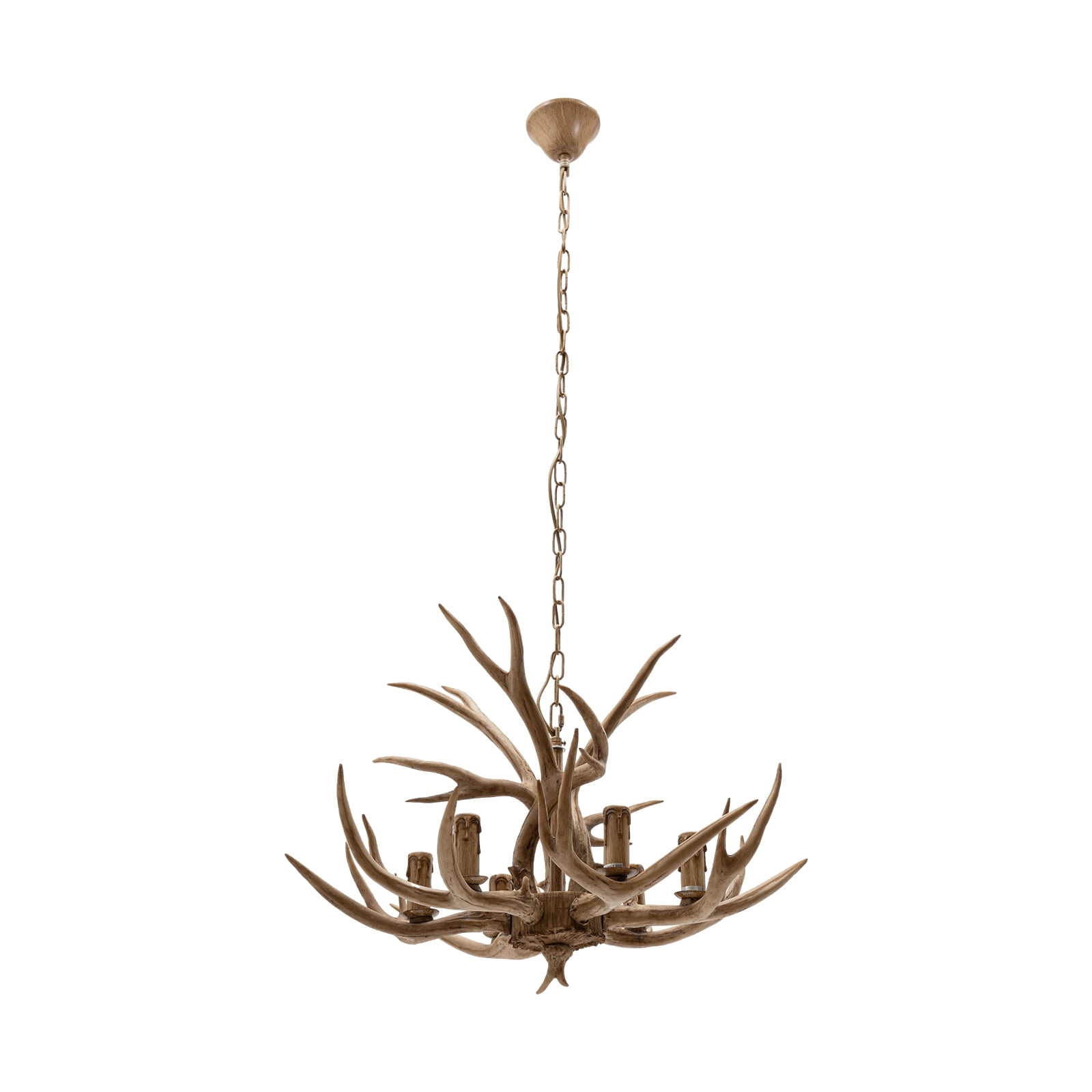 Dwellnix E12 Bulb Chandelier, Indoor Antler Lighting With Removable Horns, Dimmable 60W Capacity For Entryways, Bedrooms & Western-Themed Spaces