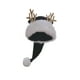 thumbnail image 2 of Adorno de sombrero de Navidad | Casca de Papá Noel de poliéster suave negro/rojo 29,5"x11,8" | Accesorio de decoración festiva cálido y cómodo | Bola peluda | Regalo para fiesta navideña | Tamaño, 2 of 6