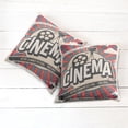 thumbnail image 6 of Ambesonne Retro Throw Pillow Cover 2 Pack, Vintage Cinema Movie Star, 16", Brown Ecru Grey, 6 of 7
