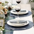 thumbnail image 3 of Round Woven Placemats, 4 Pcs, 15" Braided Woven Placemats, Attractive Kitchen Place Mats, Round Placemats as Table Mat (Blue), 3 of 6