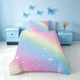 thumbnail image 2 of Homewish Ombre Blings Print Twin Duvet Cover for Girls, Cute Rainbow Twin Bedding, Pink Reversible, 2pcs 1 Duvet Cover and 1 Pillowcase, 2 of 5