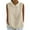 Beige, variant on Women's Sleeveless Tank Top Casual Loose Fit Top with Lapel Collar for Layered Outfits and Warm Weather XL Size Yellow