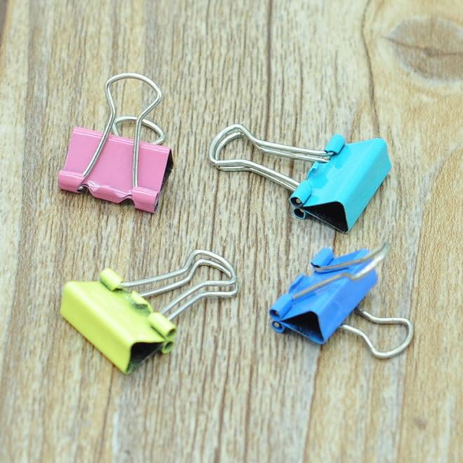 60x Metall Binder Clips für File Paper Notebook Organizer School Office Supply ^