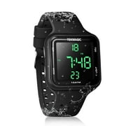 Mens Boys Swimming Diving Watch 10 ATM Waterproof 100m Underwater Digital Sports Watch with Chronograph, Stopwatch, Dual Time Zone, 12/24 Hour Format
