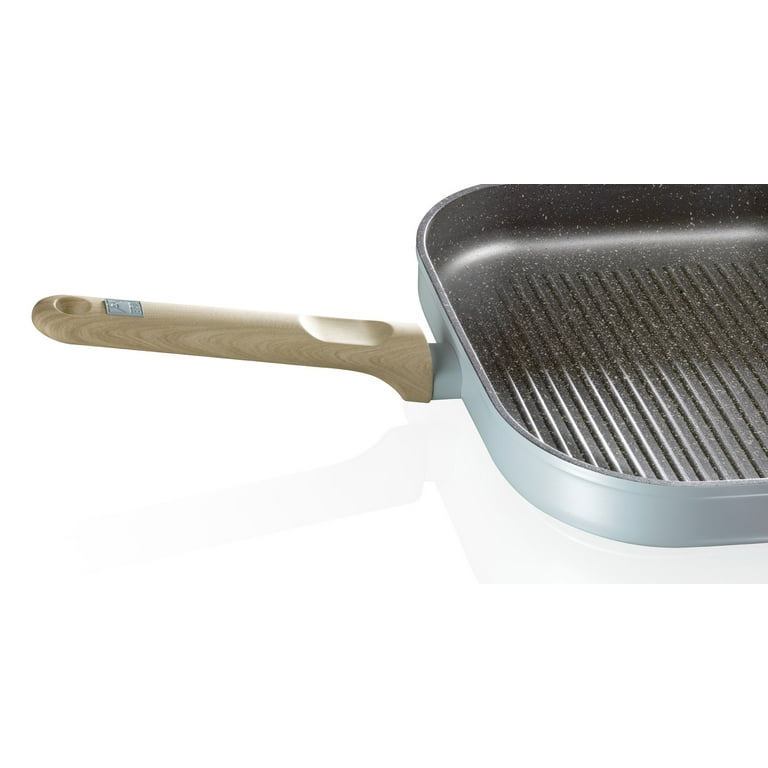 KARACA Gris Biogranite Grill Pan and Pan Set, 2 Pieces, 1 X Frying Pan 26  cm, 1 X Grill Pan 28 cm, Frying Pans, Crepe Pan Granite, Healthy Non-Stick