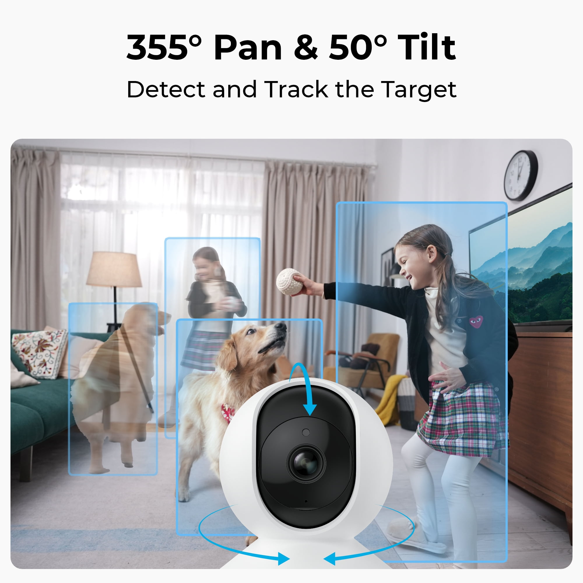 Reolink E1 Pro 5MP Indoor Surveillance Security IP Camera Wi-Fi Wireless Pet/Baby Monitor 2-Way Talk