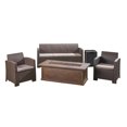 thumbnail image 1 of Noble House St. Johns 5 Piece Outdoor Conversation Set in Brown, 1 of 12