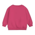 thumbnail image 4 of HomeDM Girls Boys Long Sleeve Sweatshirts - Long Sleeve Crewneck Pullover Tops - Fall Winter Solid Color Thin Fleece Sweatshirts for Boys Girls Toddlers, Hot Pink Size 6-7 Years, 4 of 6