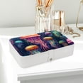 thumbnail image 6 of Jellyfish PU Leather Jewelry Box Organizer with Removable Compartment - Portable Decorative Jewelry Boxes, 6 of 6