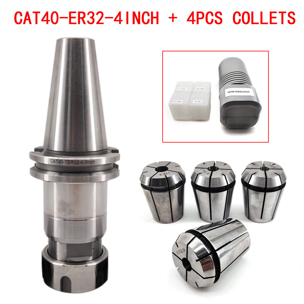 CAT40 ER32 Floating Tap/Tapping Holder w/ 4PCS ER32 Tap Collets For CNC Machine CAT40ER32
