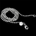 thumbnail image 2 of HOOUN Wholesale Silver Plated 2.4MM Bead Chain Round Ball Women Necklace NTB_HO@-24 inch, 2 of 8