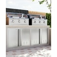 thumbnail image 3 of Outdoor Kitchen Doors 24" H x 24" W, Stainless Steel BBQ Double Access Door,Recessed Handle for Outdoor Kitchen Cabinet Grilling Station and BBQ Island, 3 of 8