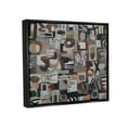 thumbnail image 3 of Stupell Contemporary Earth Tones Shapes Collage Abstract Painting Black Floater Framed Art Print Wall Art, 3 of 6