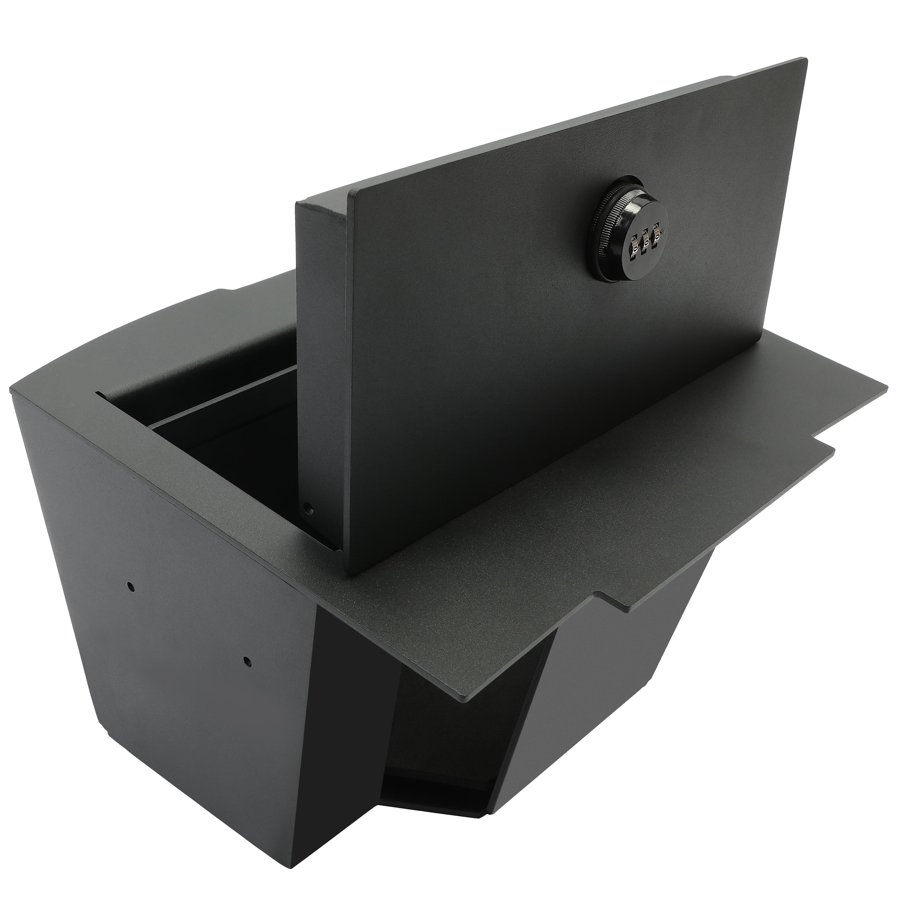 KOJEM Full Floor Center Console Gun Safe Vault for 2009-2018 Dodge Ram 1500 2500 3500 Lock Console Safe Vault Storage Box