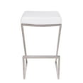 thumbnail image 2 of Armen Living Atlantis Backless Barstool, Brushed Stainless Steel Finish with PU Upholstery, 2 of 8