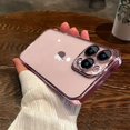 thumbnail image 3 of Nouvelle Coque de Téléphone de Luxe Transparente pour iPhone 15 14 13 11 12 Pro Max X TP Max XR 7 8 Plus Protection Complète de l'Objectif en Silicone RJ, 3 of 6
